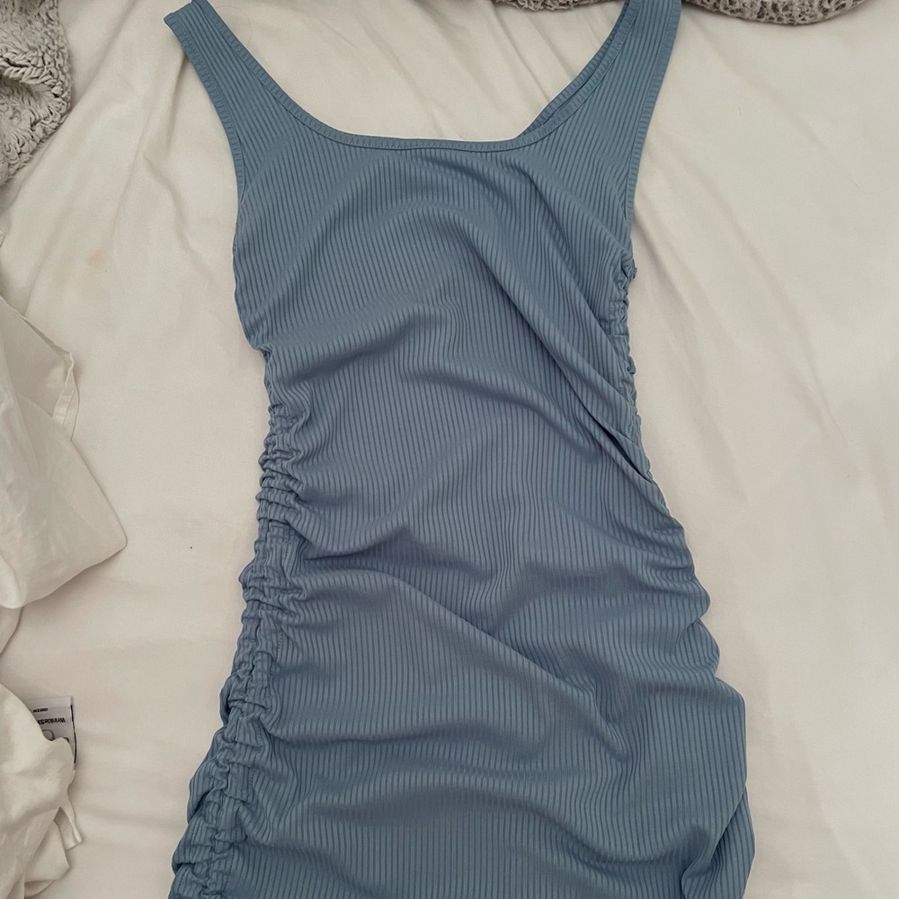 Blue adjustable dress